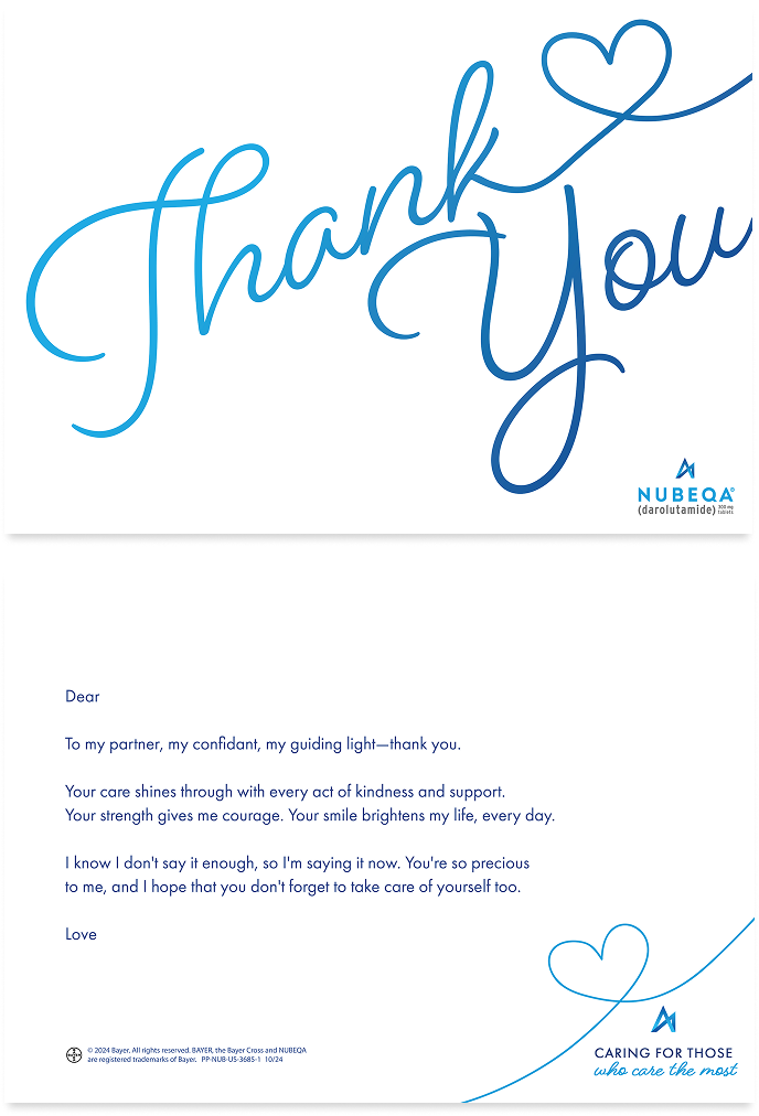 Caregiver Thank-You gift card-4 Card for caregiver with text of “Thank you”